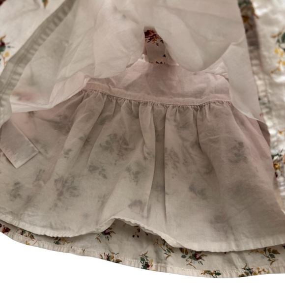 Janie and Jack Floral Rose Garden Top Light Pink Long Sleeve Size 5 - Picture 4 of 7